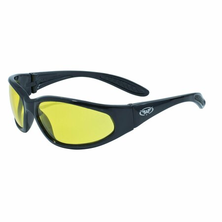 GLOBAL VISION Hercules Gloss Black Frame Yellow Antifog Lensherc Pl Yt HERC7YT